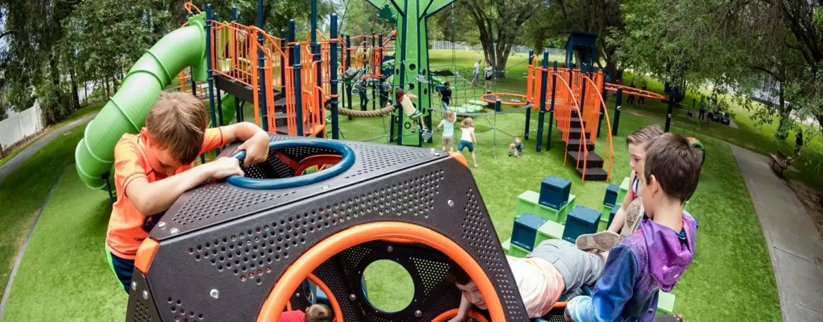 Children Climbing play structure